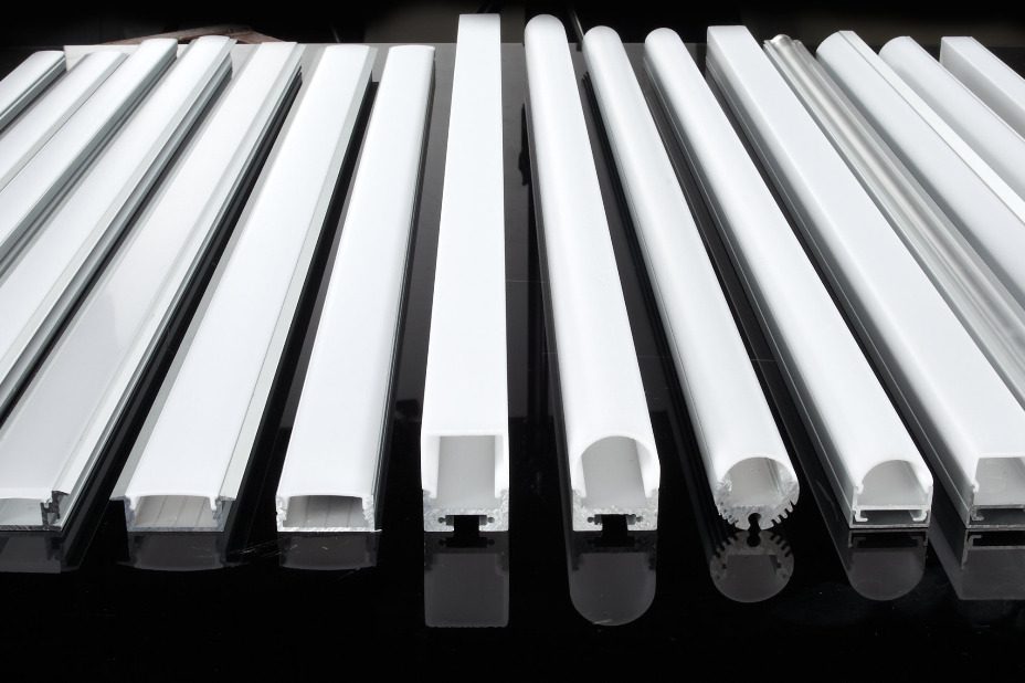 Selection of different sized LED Aluminium Profiles